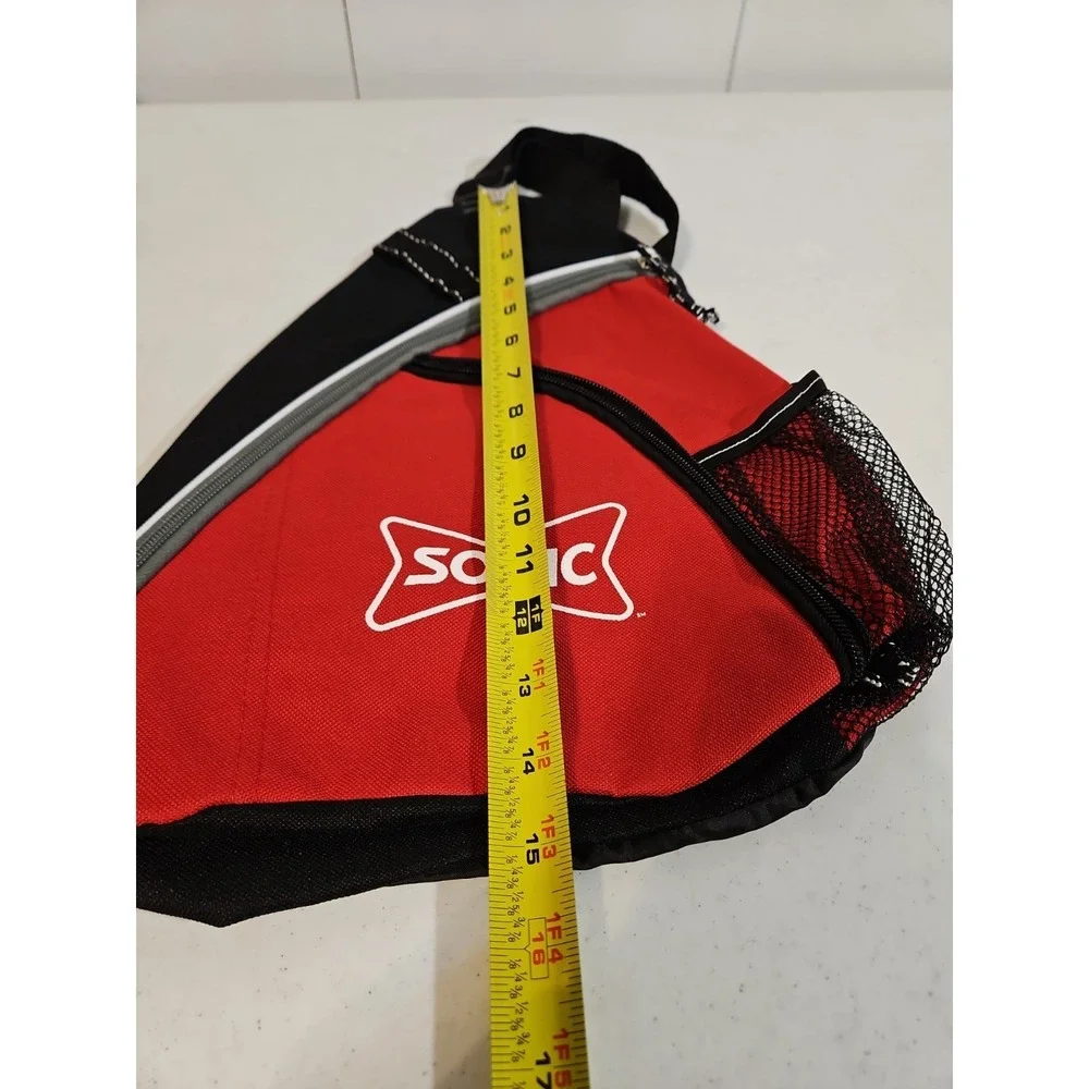 one strap backpack Sonic Drive In‎ Sling Bag Red 15